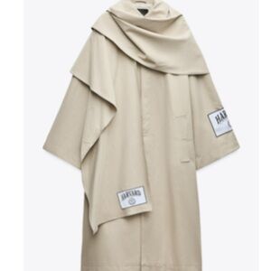 HARVARD UNIVERSITY CAPE TRENCH COAT
LIGHT GREEN. Size M-L